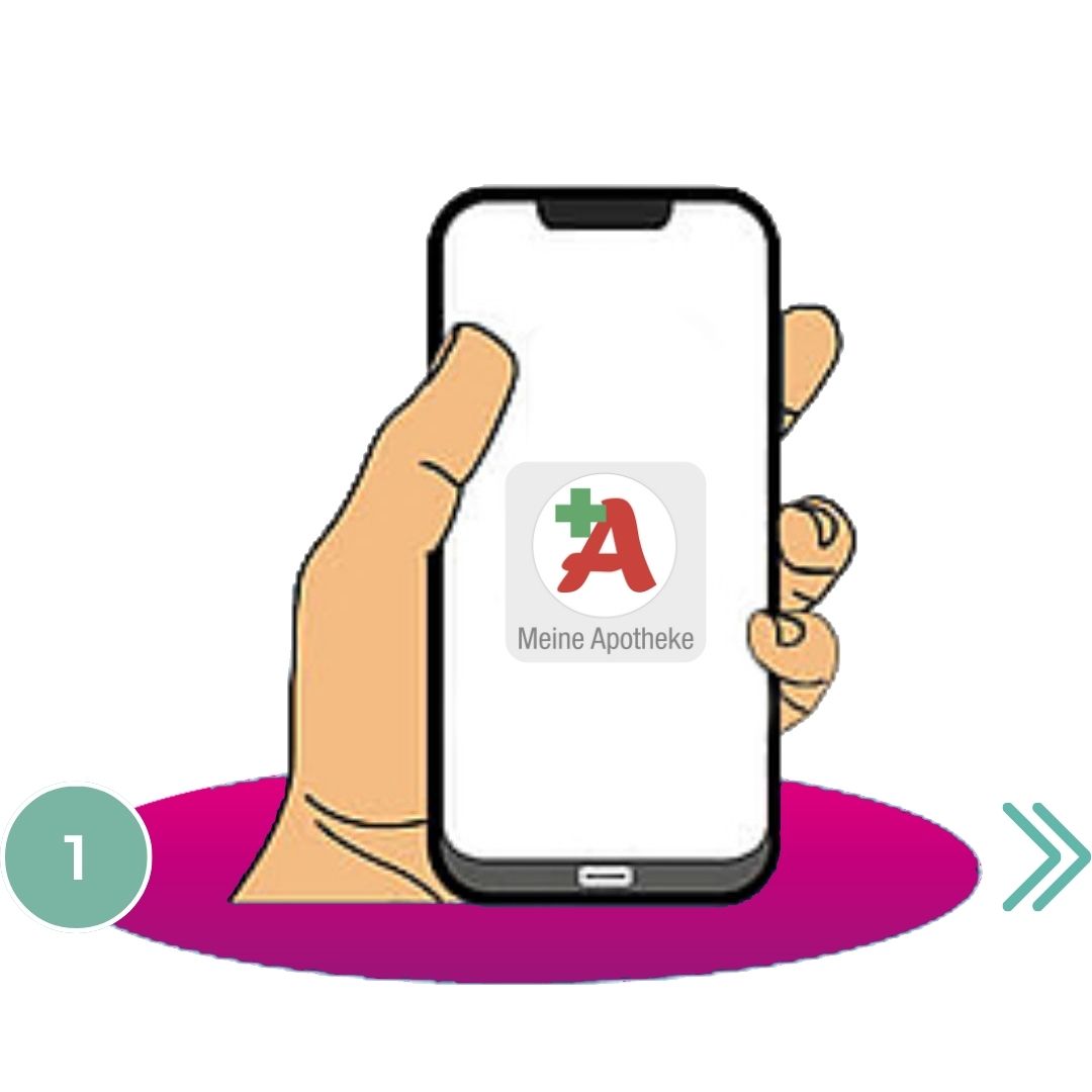 1. „Meine Apotheke“ App installieren und registrieren